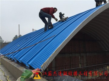 江西九江糧庫拱形屋頂工程